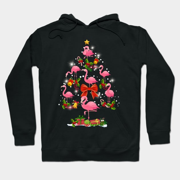 Flamingo Christmas Tree Hoodie by Simpsonfft